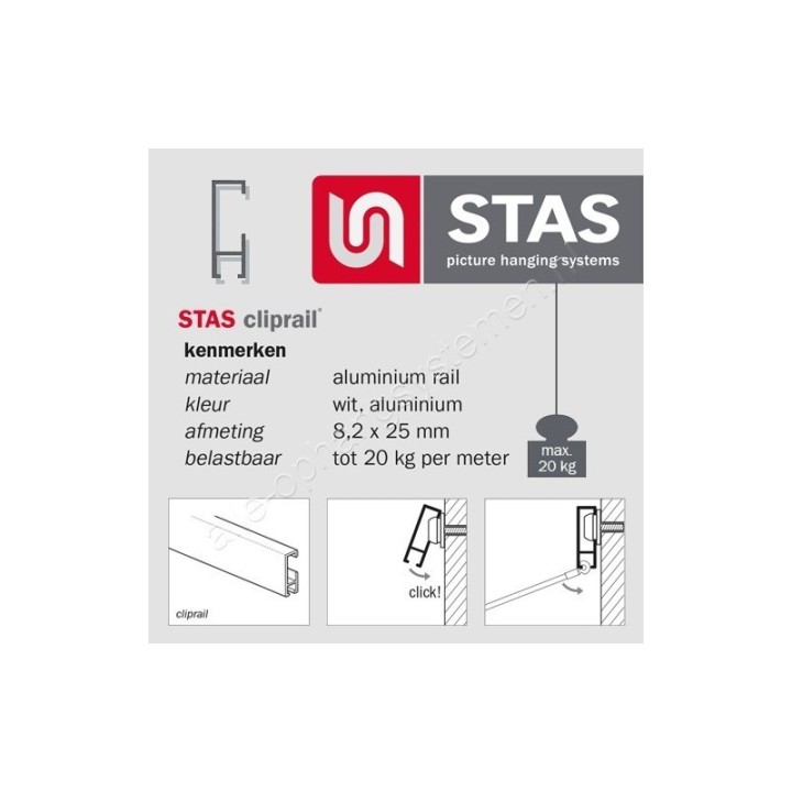 Tornillo para riel de pared STAS - 3.5x45mm