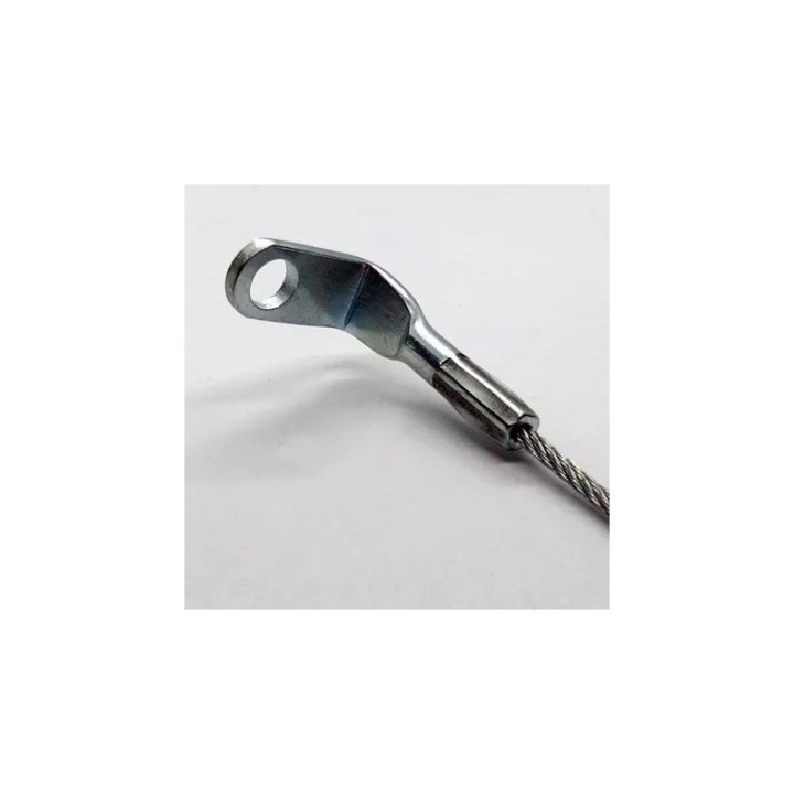 GeckoTeq Drut stalowy 1,5mm z oczkiem 90° - rozmiar otworu na śrubę 5,2mm 200cm