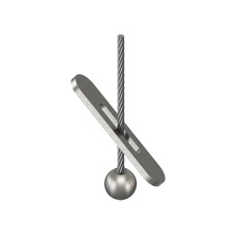 GeckoTeq Cross anchor set incl. steel wire 200cm