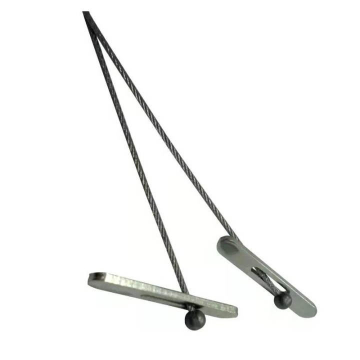 GeckoTeq Cross anchor set incl. steel wire 200cm