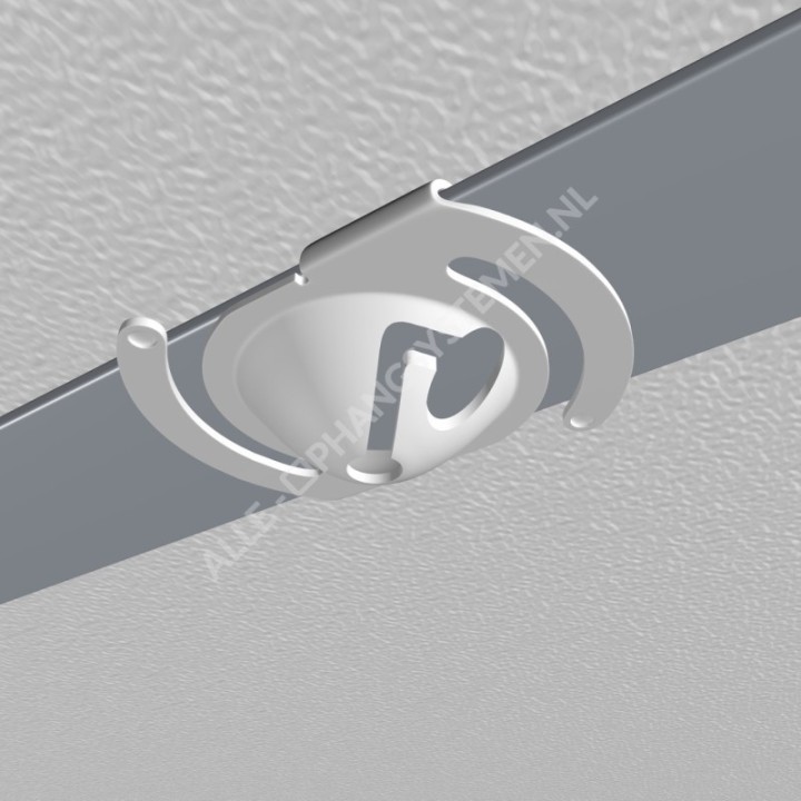 GeckoTeq Ceiling clip white metal set incl. steel wire