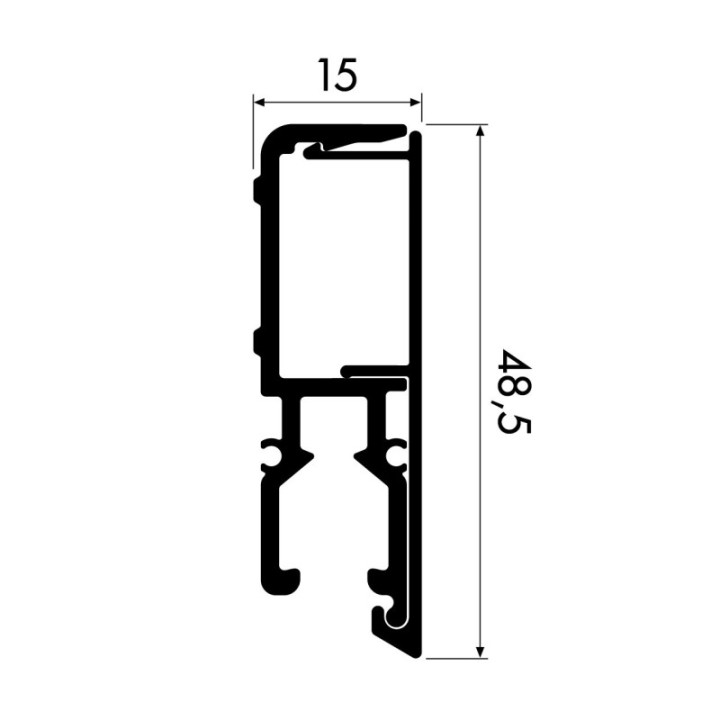 Newly R70 Museumsskinne i hvid grunder – 70 kg