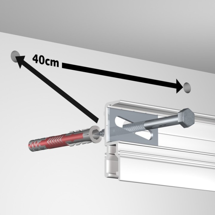 Newly R70 Museum Schienenmontageset für eine 2-Meter-Schiene