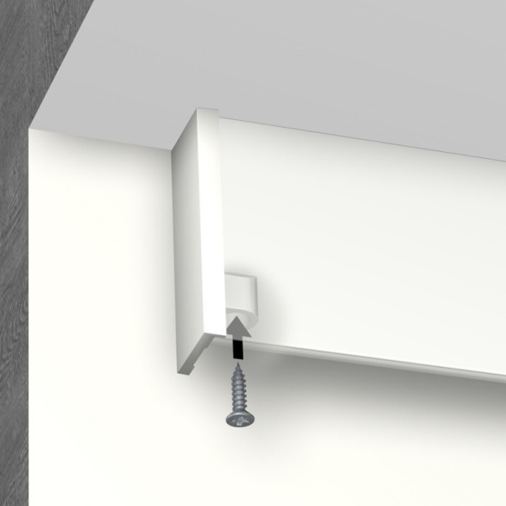 Newly R70 Museum Rail End Cap i Vit