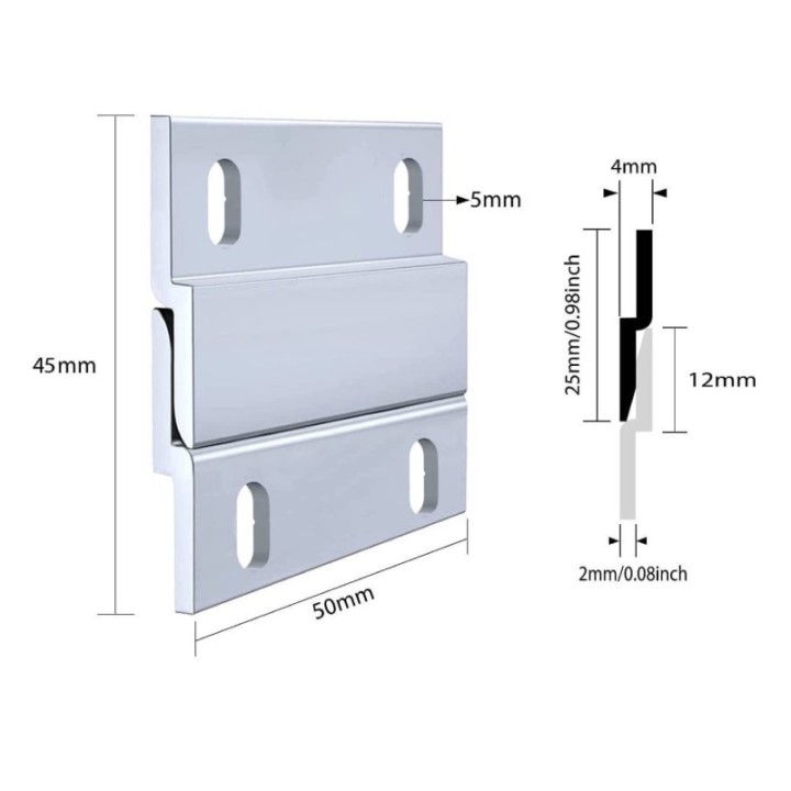 GeckoTeq Cleat Z Bar Clip per appendere 5 cm - per set di 2