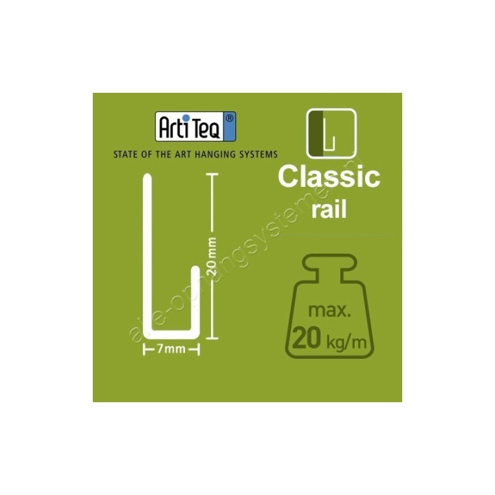 Artiteq 2mm U-Top Rod inox - couleur blanc