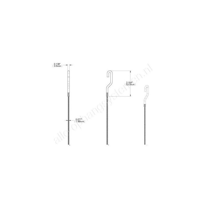 GeckoTeq 2,0 mm ståltråd til Classic Rail