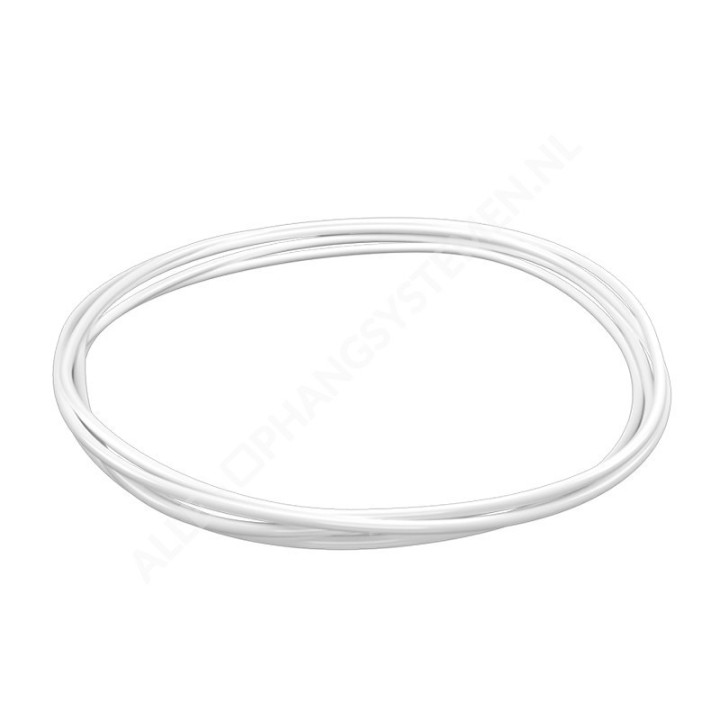 GeckoTeq Fil d'acier blanc ou noir 1,5mm - non nouable - par 10 mètres