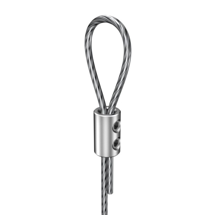 Abrazadera de cable doble GeckoTeq - 10 kg (con 2 tornillos Allen) - Incluye llave Allen