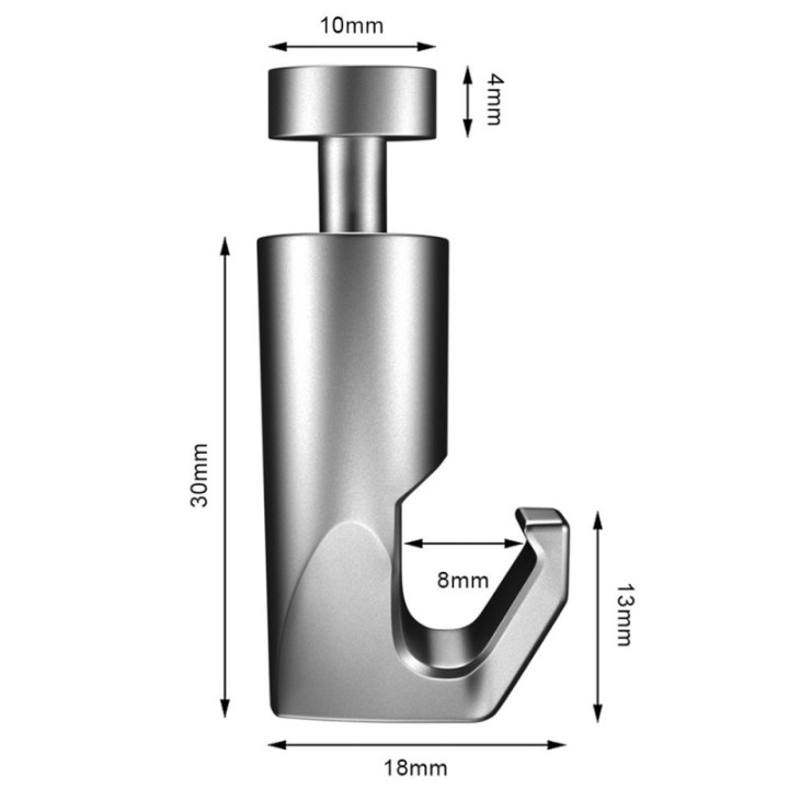 GeckoTeq Zelfremmende Slim-line haak