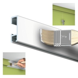 Artiteq Click Rail in wit overschilderbaar - 150cm - 20kg