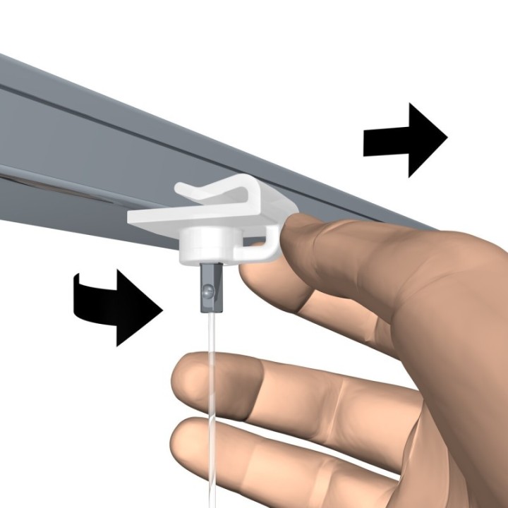 Techo suspendido Artiteq con sistema de fijación mediante clips, disponible en 2 colores (por unidad).