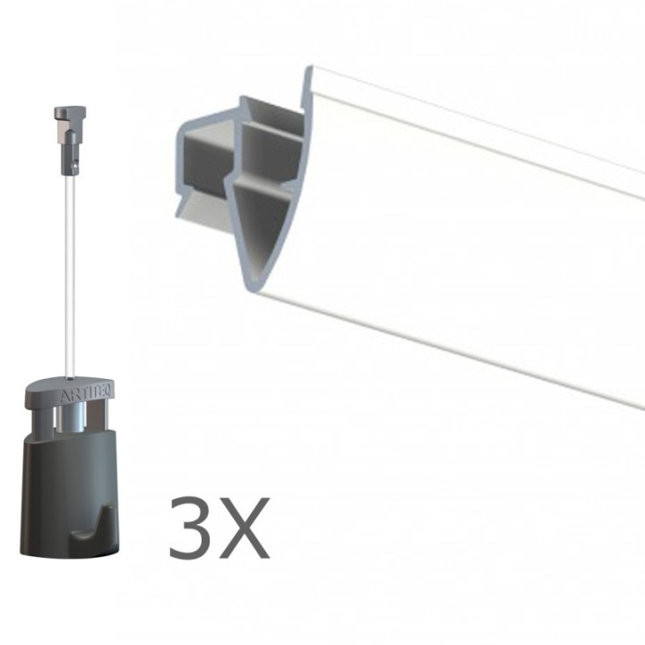 Aufhängungsset 4 Meter DECKE – Artiteq Qualitätsschiene