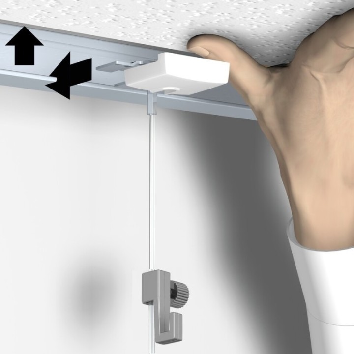 Artiteq Systeem Plafondklem met draad en mini haak