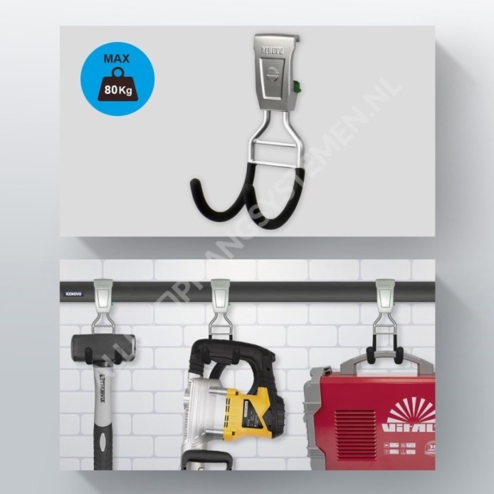 System zawieszania narzędzi GeckoTeq - Kompaktowy haczyk GSH9