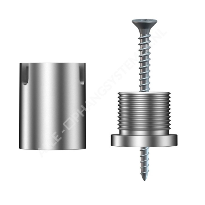 Ancoraggio a soffitto con vite e splitter per 3 fili - 15 kg