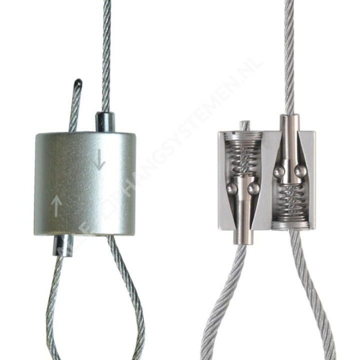 Pinza de cable con suspensión de bucle autoblocante GeckoTeq para cable de 1,5 mm