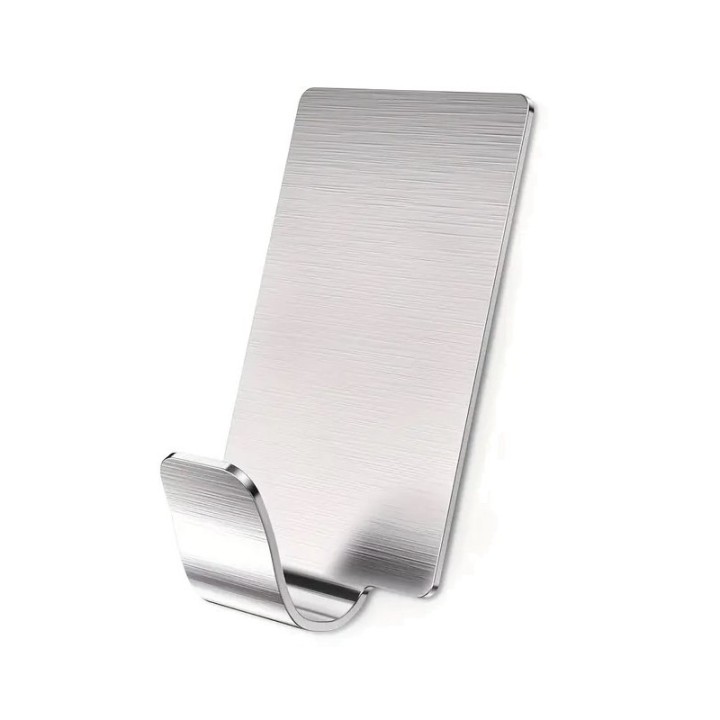 Self-adhesive stainless steel wall hook – strong adhesive hook without drilling (3x)