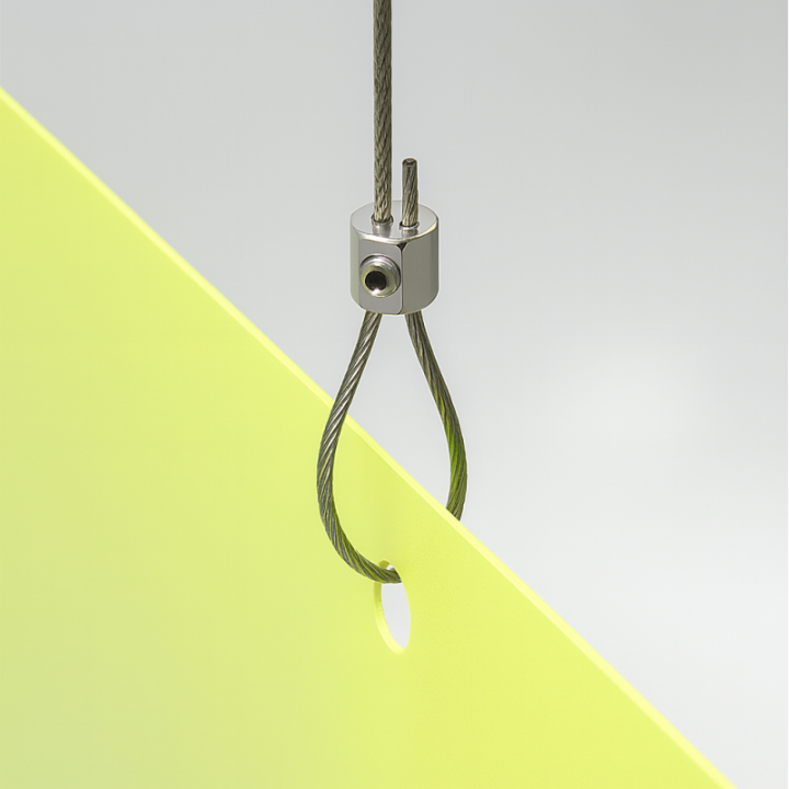 Wire clamp with Allen key - Double cable clamp