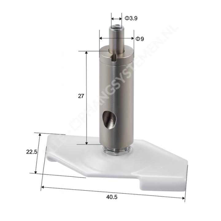 Morsetto a soffitto con sistema autobloccante GeckoTeq - 8 kg