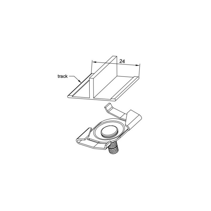 GeckoTeq Weiße Metallklemme für abgehängte Decken – 10 kg