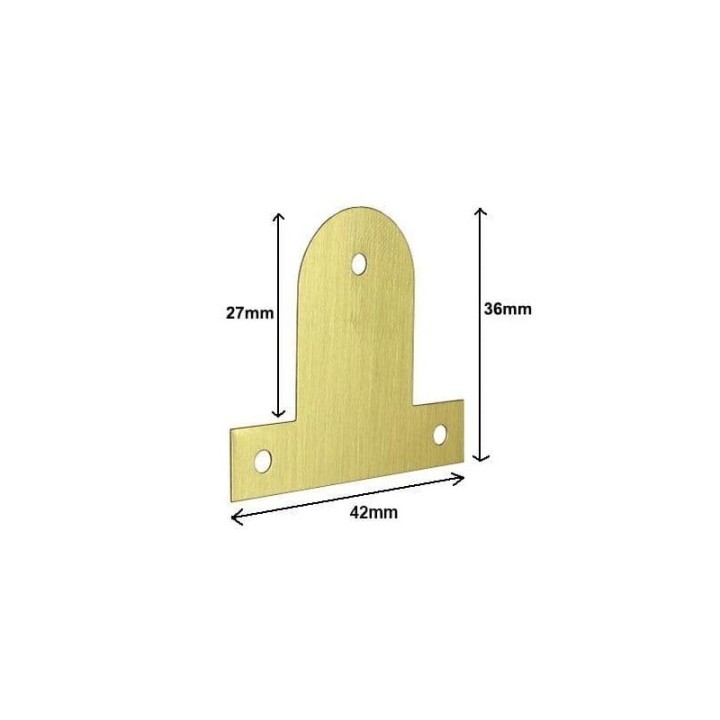 GeckoTeq Spielat Plaque de fixation laiton - évasée