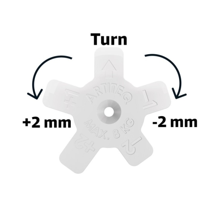 DiBond Tuner – Adjustable, invisible suspension for DiBond panels - 8kg