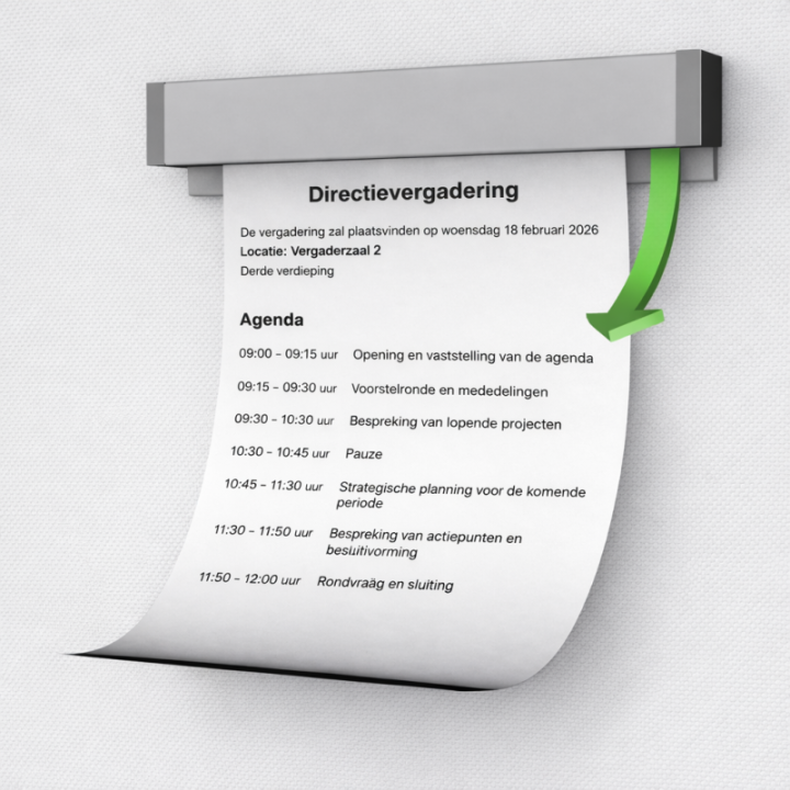 Memo Rail Paper Rail - Tight 25cm clamp profile for interchangeable messages