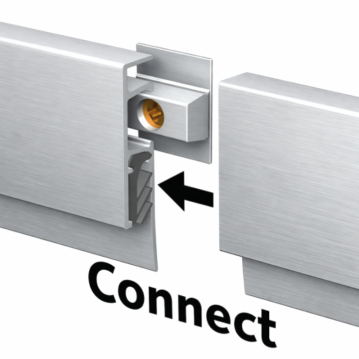 Memo Rail Paper Rail - Tight 25cm clamp profile for interchangeable messages