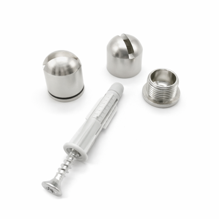 GeckoTeq Anclaje de techo convexo atornillable para 1 o 2 hilos - 15kg