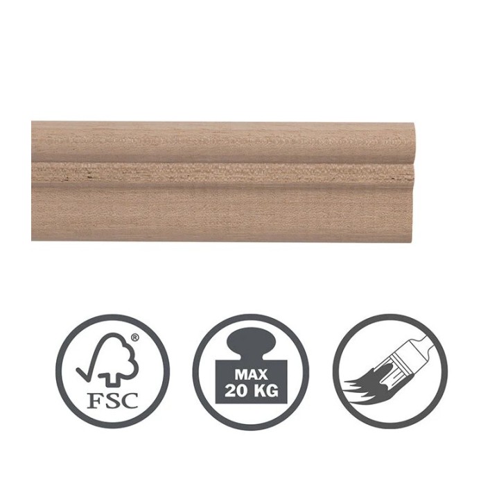 STAS Windsor Listello laterale in legno da 200 cm