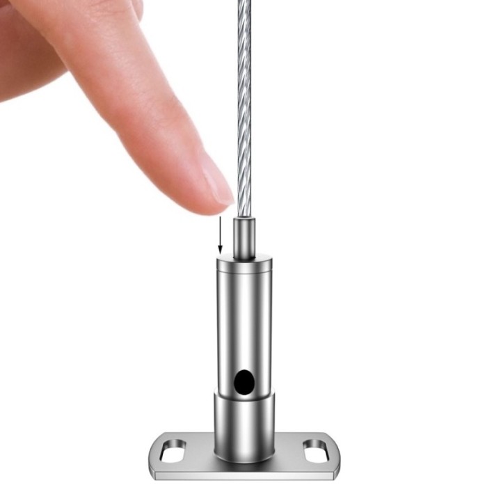 GeckoTeq Sistema de suspensión por cable ajustable con pie de montaje