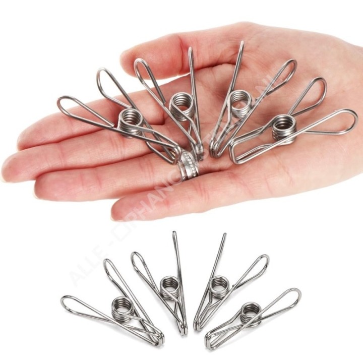 GeckoTeq Spandraad Fotokabel Set met RVS Foto- en Papierklemmen – incl. toebehoren