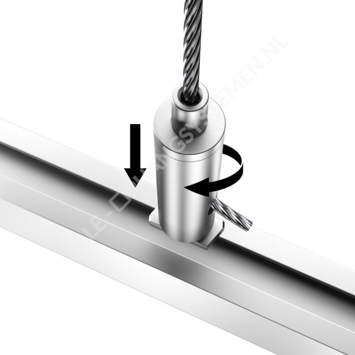 GeckoTeq Adjustable rail gripper for steel cable – 20kg