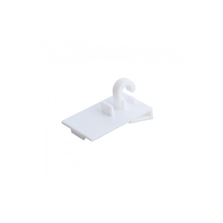 GeckoTeq 2kg Gancho de clip deslizante de techo plástico blanco - por pieza