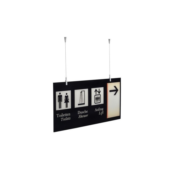 GeckoTeq Sistema di cavi in alluminio con camma a soffitto 6 mm - 10 kg