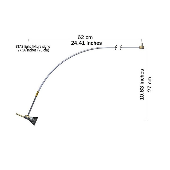 Fixation multirail STAS - Signo Chrome 70cm