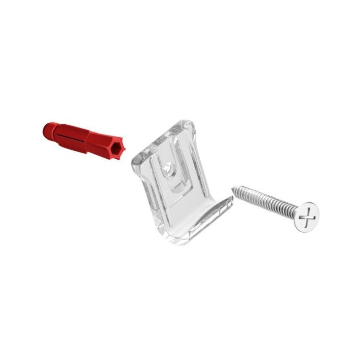 Zestaw GeckoTeq Transparent DiBond Glass Forex Mirror Wall Clamp - ze śrubami