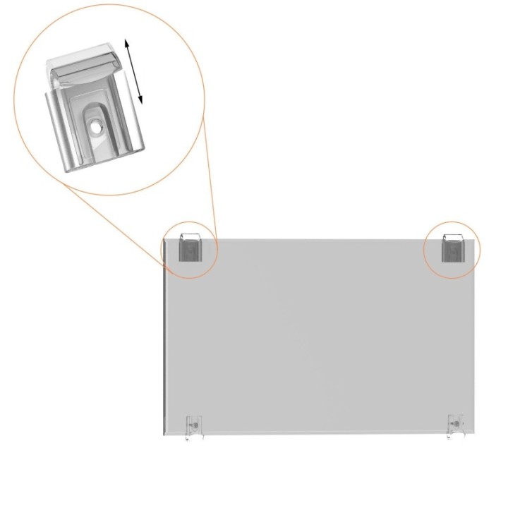 Zestaw GeckoTeq Transparent DiBond Glass Forex Mirror Wall Clamp - ze śrubami