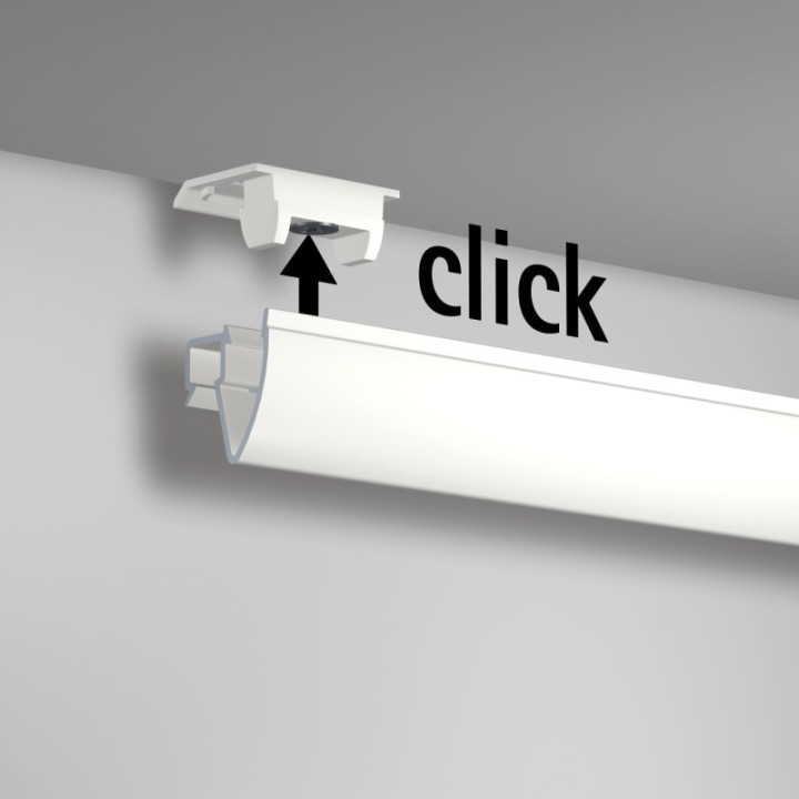 Artiteq Up Ceiling Rail Clip in white