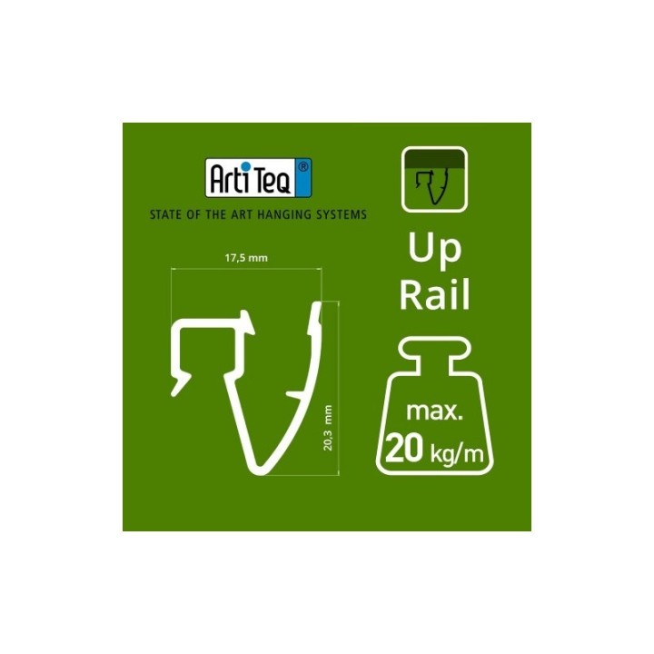 Artiteq Up Ceiling Rail Clip in white