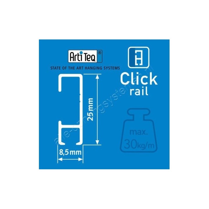 Artiteq Klickskena Set i vitt målbar 200cm - 20kg