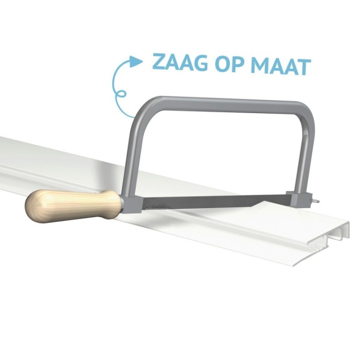 Tapis Tapestry Rail 200cm blanc avec 2 bandes velcro - en combinaison avec Artiteq Click Rail Pro