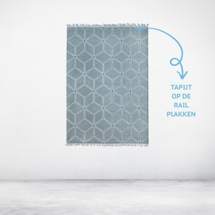 Matta Tapestry Rail 200cm vit inkl 2 kardborreband - i kombination med Artiteq Click Rail Pro