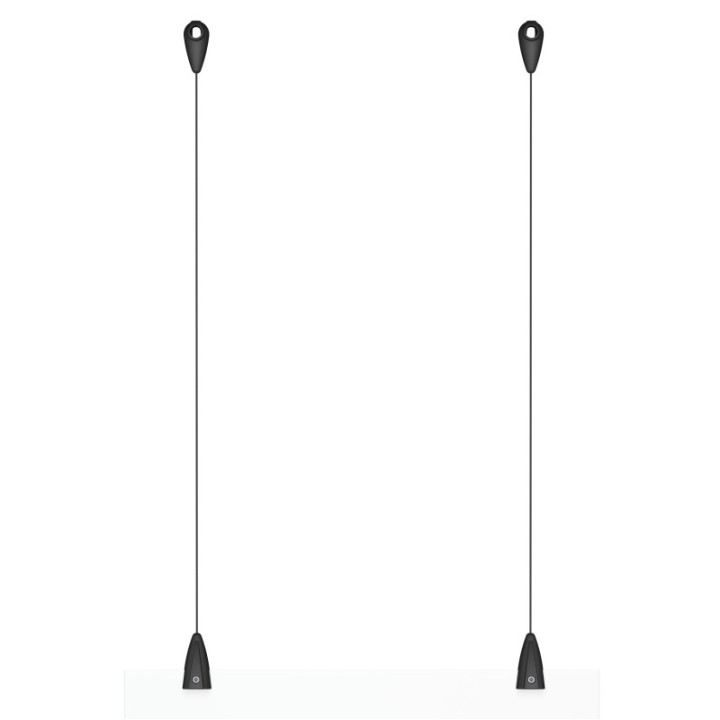 Artiteq Système de câble à came au plafond - 1 came et 1 pince inc. 1 fil noir - 10kg