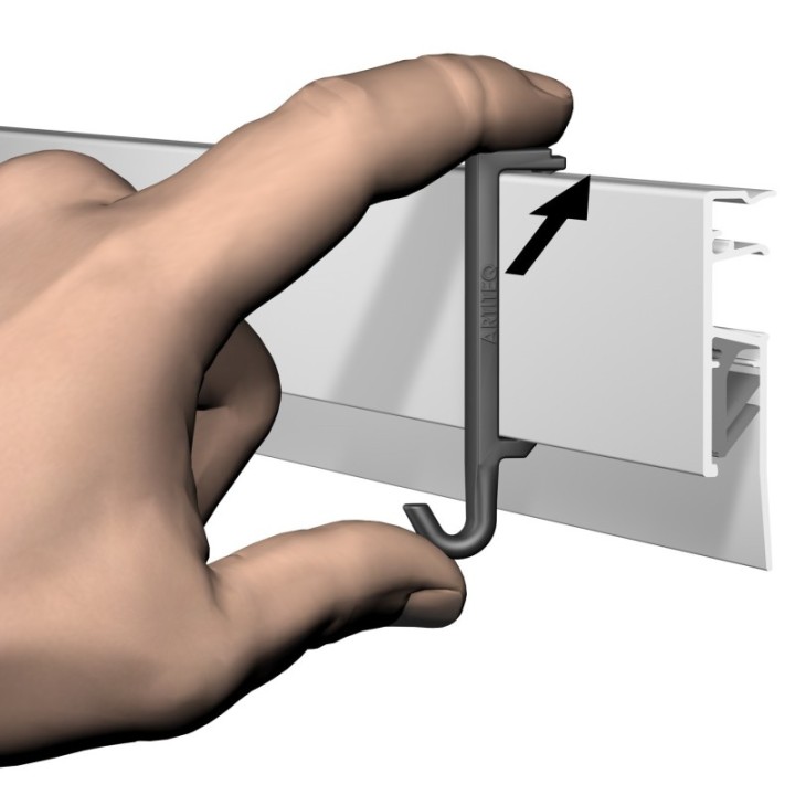 Artiteq Info Rails Clip Hanger 1kg - i 2 farver