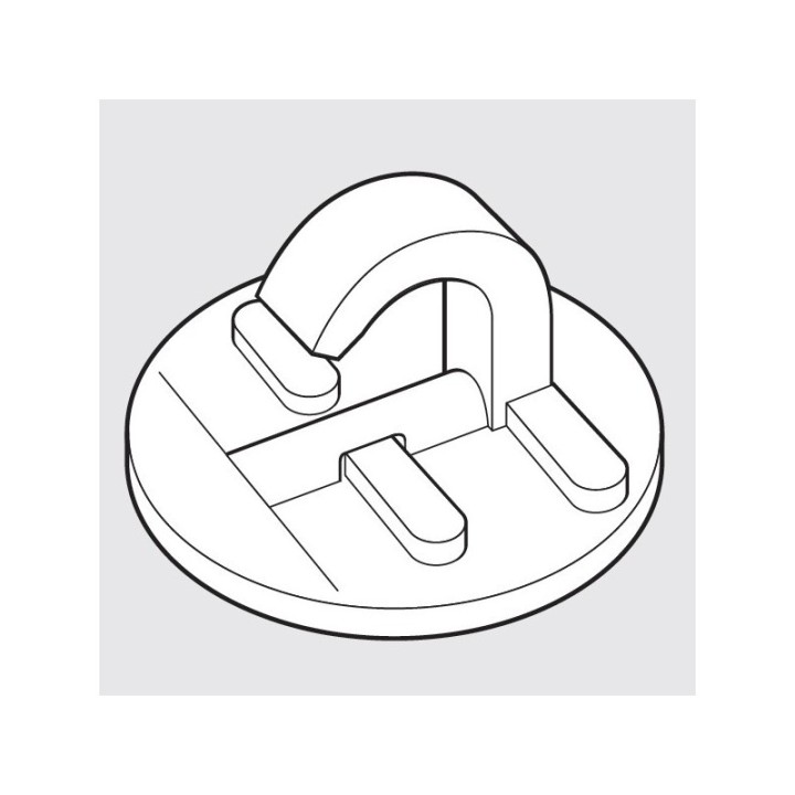 GeckoTeq crochet de plafond autocollant blanc - 20mm - par pièce