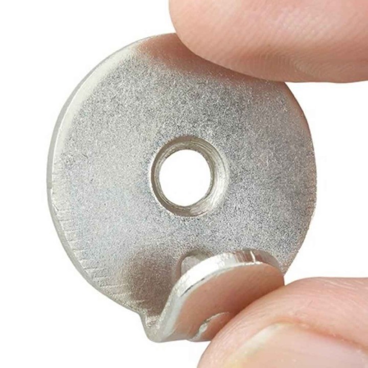 GeckoTeq Heavy Duty muurhaken 1-gaats vernikkeld