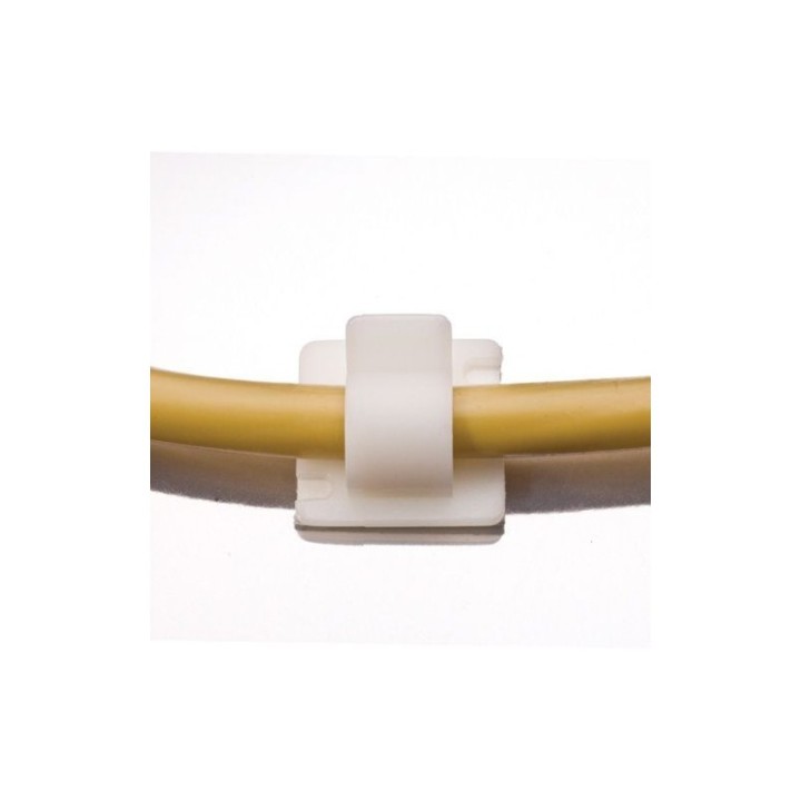 GeckoTeq Gancio per cavo autoadesivo – Nylon bianco