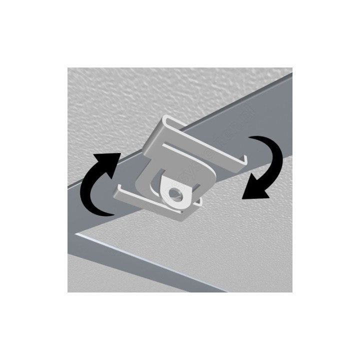 Geckoteq Deckenclip aus Metall in Weiß und Schwarz – 7 kg
